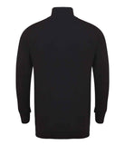 Zip Neck Knitted Sweater - Black