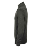 Zip Neck Knitted Sweater - Charcoal Grey