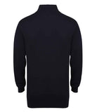 Zip Neck Knitted Sweater - Navy