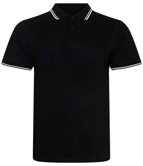 Polo Shirt Tipped Black / White