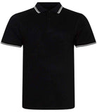 Polo Shirt Tipped Black / White