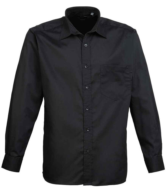 Long Sleeve Poplin Shirt - Black