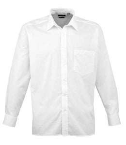 Long Sleeve Poplin Shirt - White