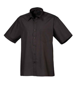 Short Sleeve Poplin Shirt - Black