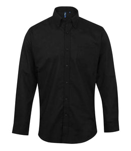 Long Sleeve Oxford Button Down Shirt - Black