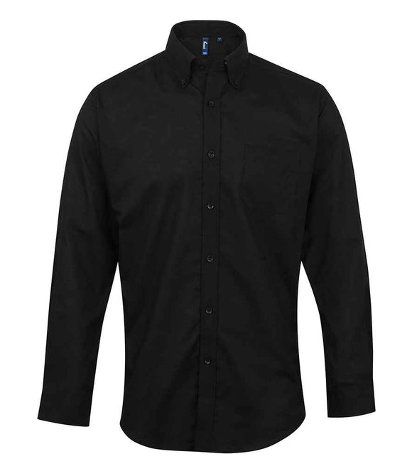 Long Sleeve Oxford Button Down Shirt - Black