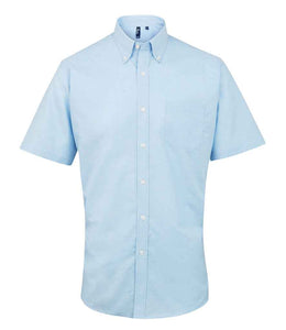 Short Sleeve Oxford Button Down Shirt - Light Blue