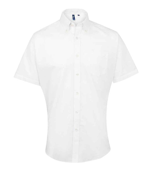 Short Sleeve Oxford Button Down Shirt - White