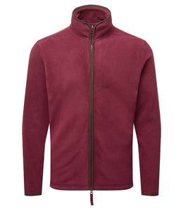 Trimmed Fleece Jacket - Burgundy