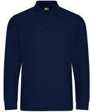 Long Sleeve Polo Shirt - Navy Blue